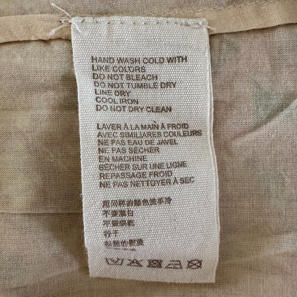 ANTHROPOLOGIE PINK GREEN BABYDOLL TOP WITH BRIC BRAC DETAILING SIZE 4 - Picture 9 of 9